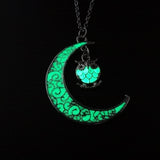 Luminous Owl Moon Necklace