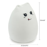 Soft Silicone 7 Changing Color LED Cat Night Lights