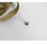 Sterling Silver Rainbow Moonstone Pendant Necklace