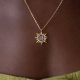 Sun Blue Moonstone Necklace