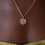 Sun Blue Moonstone Necklace