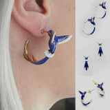 Bohemia Blue Hummingbird Earrings