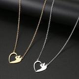 Heart Cat Hollow Necklace
