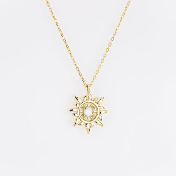 Sun Blue Moonstone Necklace