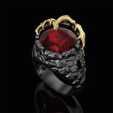 Red Zircon Dragon Ring