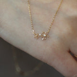 Double Small Flower Pendant Necklace