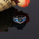 Rainbow Stone Topaz Blue Fire Opal Ring