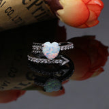 Romantic Cupid Arrow Fire Opal Ring