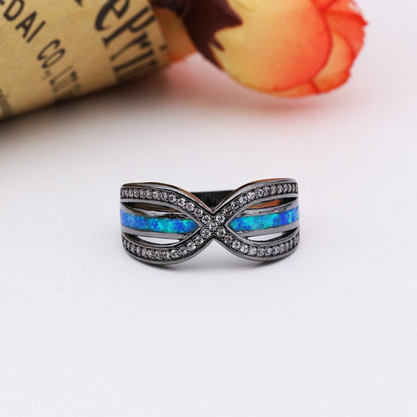 Blue Knot Opal Cocktail Ring