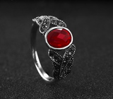 Simulated Red Ruby Ring