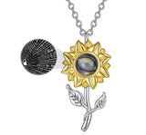 Sunflower Pendant Necklace (One Hundred Languages)