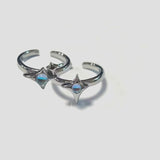 Irregular Cross Star Opal Ring