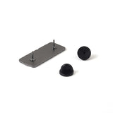 Black Geometric Letter Enamel Pin