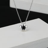 Black Stone Flower Set (Bracelet, Necklace, Ring)