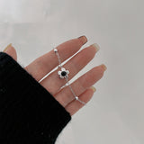 Black Stone Flower Set (Bracelet, Necklace, Ring)