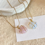 Opal Heart Necklace