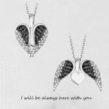 Angel Wings With Heart Pendant