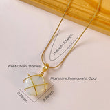 Opal Heart Necklace