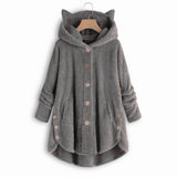 Fleece Cat Hoodie Multi Color