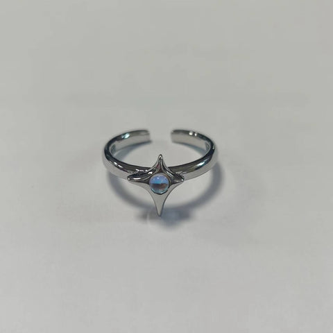 Irregular Cross Star Opal Ring