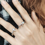 Irregular Cross Star Opal Ring