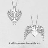 Angel Wings With Heart Pendant