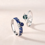 Astronaut Galaxy Star Heart Spaceman Couple Ring