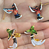 Bohemia Blue Hummingbird Earrings
