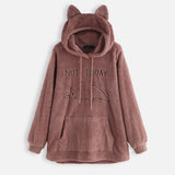 Not Today Fleece Cat Hoodie