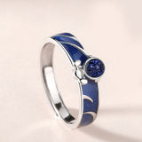Astronaut Galaxy Star Heart Spaceman Couple Ring