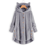 Fleece Cat Hoodie Multi Color