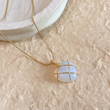 Opal Heart Necklace