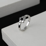 Black Stone Flower Set (Bracelet, Necklace, Ring)