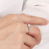 Rainbow Moonstone Flower Ring
