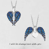 Angel Wings With Heart Pendant