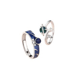 Astronaut Galaxy Star Heart Spaceman Couple Ring
