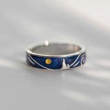 Creative Van Gogh Starry Sky Open Ring