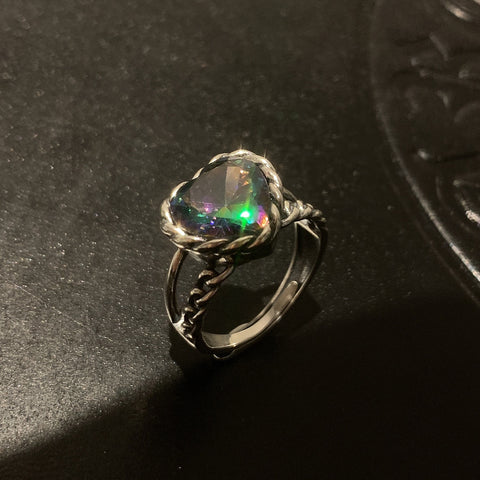 Heart Zircon Open Ring
