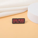 Black Geometric Letter Enamel Pin
