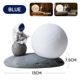 Original Sitting Astronaut & Moon Lamp