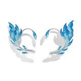 Blue Fish Tail Clip On Earrings