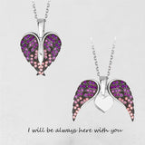 Angel Wings With Heart Pendant