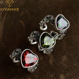 Hollow Heart Zircon Ring