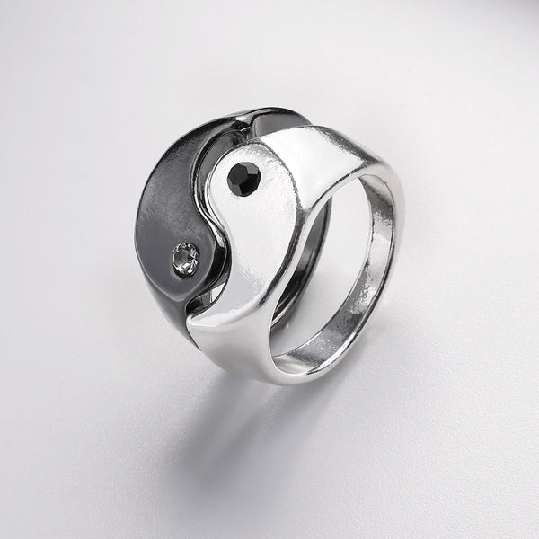 2Pcs Creative Yin Yang Ring