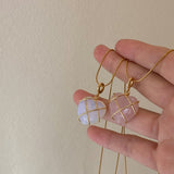 Opal Heart Necklace