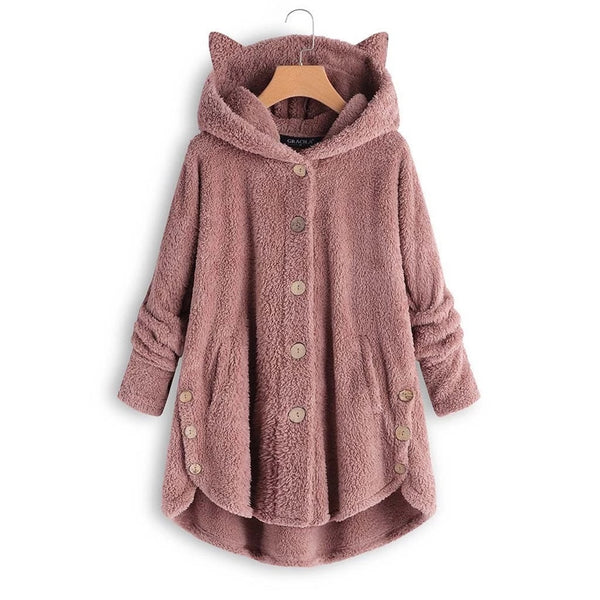 Fleece Cat Hoodie Multi Color