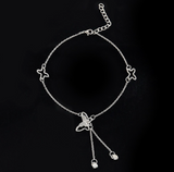 Butterfly Crystal Drop Anklet Bracelet
