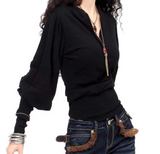 Retro Lantern Sleeve Cashmere Sweater