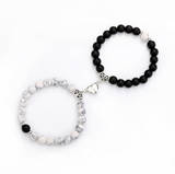 Natural Stone Heart Magnetic Bracelets