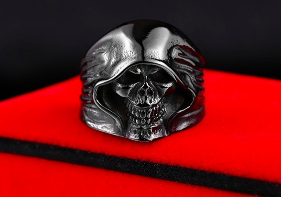 Stainless Steel Death Hell Skull Rings